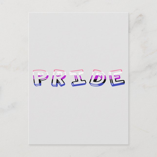 Pride Holo | Genderfluid Pride Postkarte Vykort (Framsida)