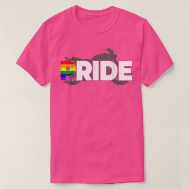 Pride, homosexuell biker, klubb för HBT-motorcykel T Shirt (Design framsida)
