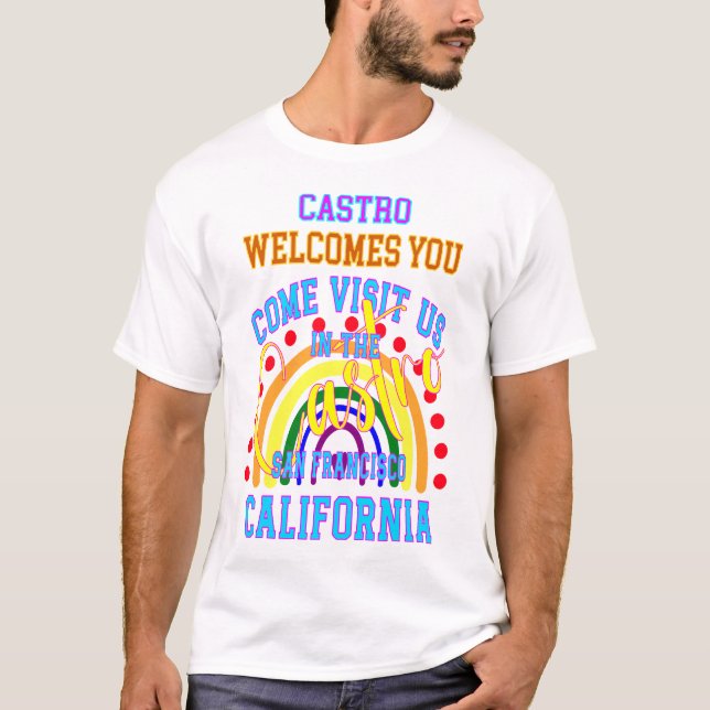 Pride i Castro: Utforska San Francisco Vibra T Shirt (Framsida)
