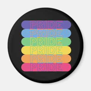 Pride i regnbåge i färg magnet