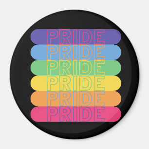Pride i regnbåge i färg magnet