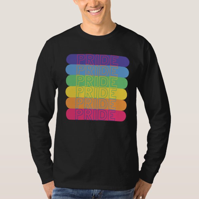 Pride i regnbåge i färg t shirt (Framsida)