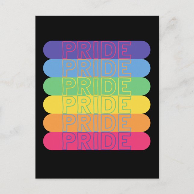 Pride i regnbåge i färg vykort (Framsida)