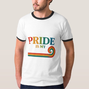 PRIDE i rörelse Retro Rainbow T-Shirt