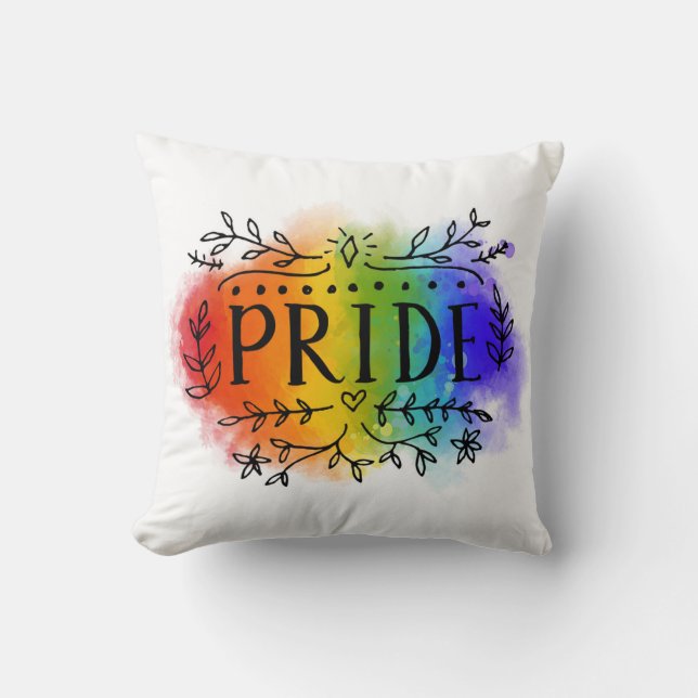 Pride i vattenfärg kudde (Framsida)