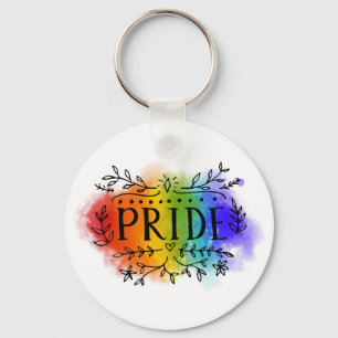 Pride i vattenfärg nyckelring