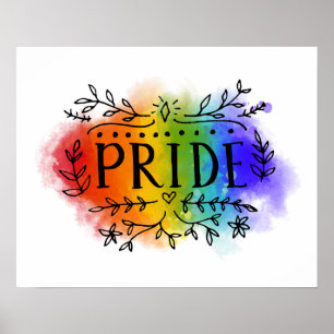 Pride i vattenfärg poster