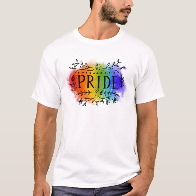 Pride i vattenfärg t shirt (Framsida)