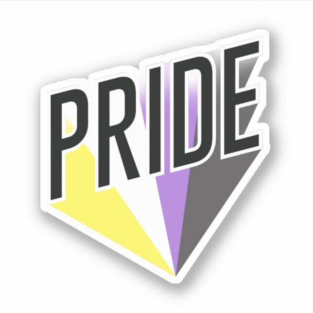 PRIDE Icke-binär dekal (Framsida)