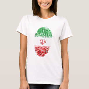 Pride-ID för Iran Flagga Fingerprint Land T Shirt