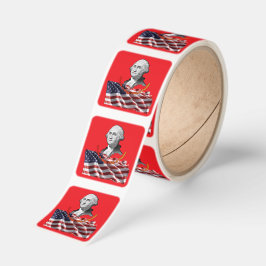 Pride in Freedom bright red Fyrkantigt Klistermärke