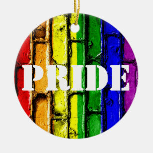 PRIDE Jul Ornament Rainbow Brick