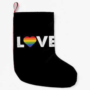 Pride Kärlek är Kärlek Gay Equality Rainbow LGBTQ Liten Julstrumpa