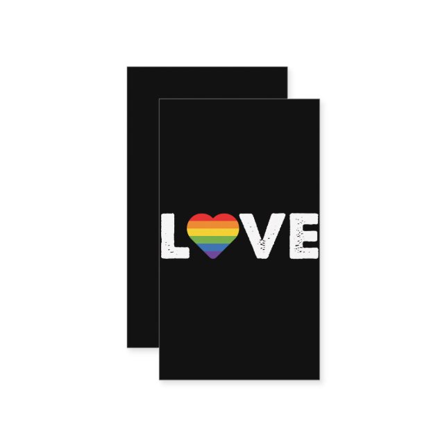 Pride Kärlek är Kärlek Gay Equality Rainbow LGBTQ Visitkort (Fram/Back In Situ)