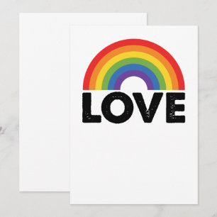 Pride Kärlek är Kärlek Gay Jämlikhet Regnbåge HBTQ Inbjudningar