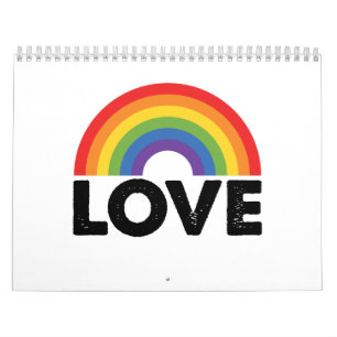 Pride Kärlek är Kärlek Gay Jämlikhet Regnbåge HBTQ Kalender