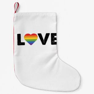 Pride Kärlek är Kärlek Gay Jämlikhet Regnbåge HBTQ Liten Julstrumpa