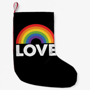 Pride Kärlek är Kärlek Gay Jämlikhet Regnbåge HBTQ Liten Julstrumpa