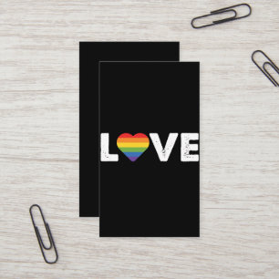 Pride Kärlek är Kärlek Gay Jämlikhet Regnbåge HBTQ Visitkort