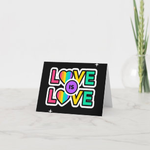 Pride. Kärlek är kärlek. Gay Rainbow färg Tack Kort