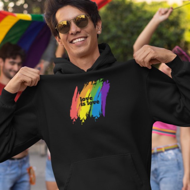 Pride Kärlek är Kärlek HBT-regnbåge Hoodie (Skapare uppladdad)