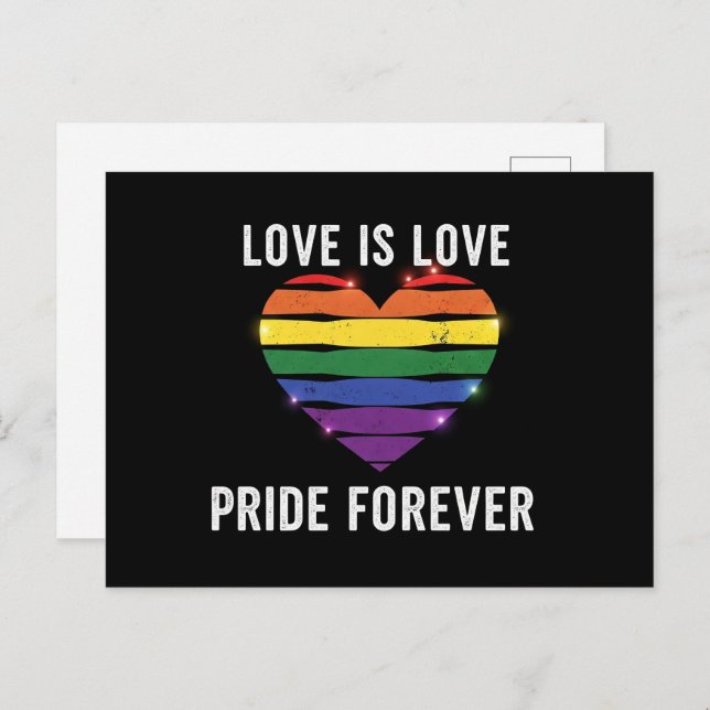 "Pride - Kärlek är Kärlek" Vykort (Fram/baksida)