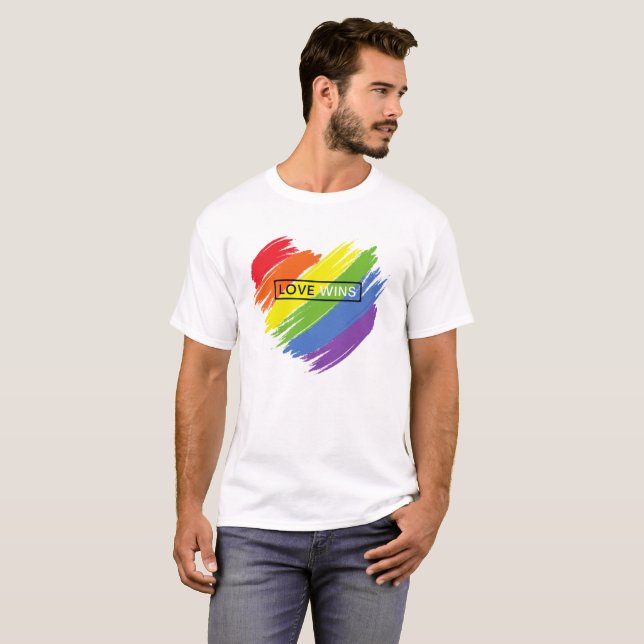 PRIDE KÄRLEK HGBTQ+ TSHIRT-COTTON TSHIRT T SHIRT (Hel framsida)