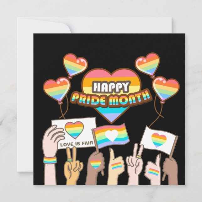 Pride kärlek. Kärlek är rättvist. Pride månad. (Framsida)