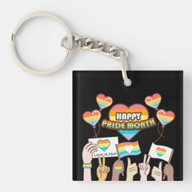 Pride kärlek. Kärlek är rättvist. Pride månad. Key (Framsidan)