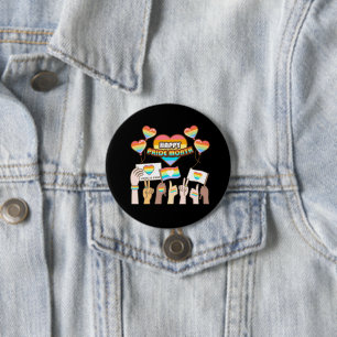 Pride kärlek. Kärlek är rättvist. Pride månad. Knapp