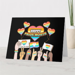 Pride kärlek. Kärlek är rättvist. Pride månad. Kort
