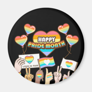 Pride kärlek. Kärlek är rättvist. Pride månad. Magnet