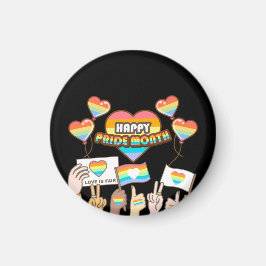 Pride kärlek. Kärlek är rättvist. Pride månad. Magnet