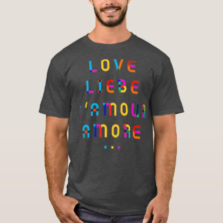 PRIDE KÄRLEK KÄRLEK LAMOUR AMORE minimalistisk HGB T Shirt