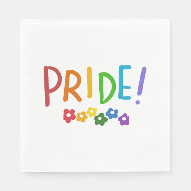 Pride Kärlek Proud Kärlek Sticker Pappersservett (Framsidan)