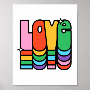Pride-kärlek-regnbåge färg. kärlek är kärlek. magn poster