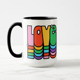 Pride-kärlek-regnbågen färg, kärlek är kärlek. mugg