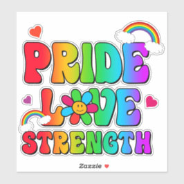 Pride Kärlek Strängstyrka Regbow Klistermärken