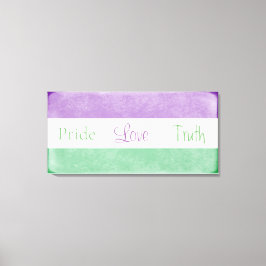 Pride Kärlek Truth Gender Queer Färg Canvastryck
