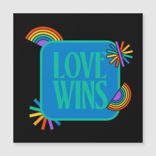 Pride-kärlek vinner. Gay rainbow lgbtq