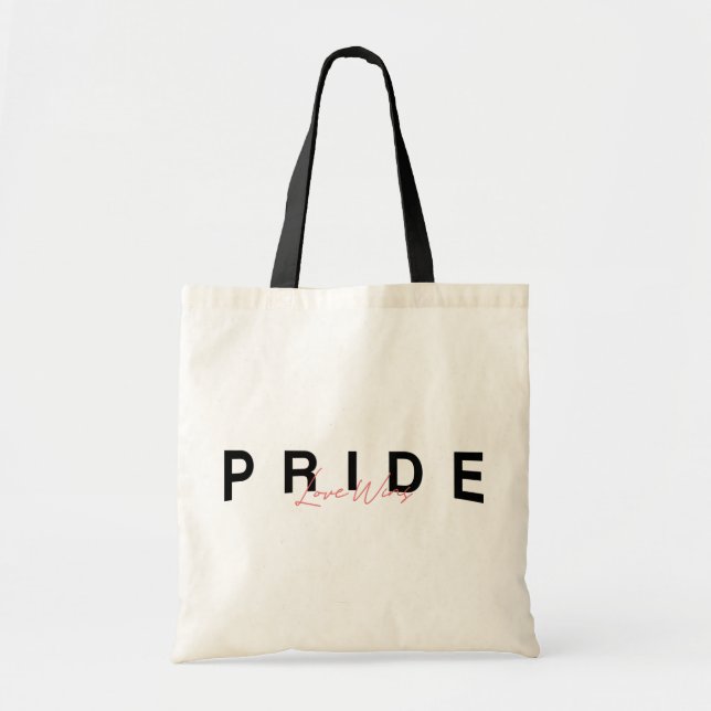 Pride Kärlek Vins Colorful Rainbow LGBTQ Tygkasse (Framsidan)