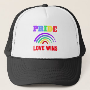 Pride Kärlek Wins HBT Artsy Rainbow Motif Keps