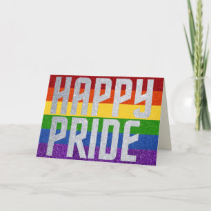 Pride-kort för LGBT Glitter Lycklig Kort