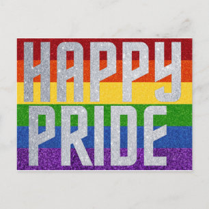 Pride-kort för LGBT Glitter Lycklig Vykort