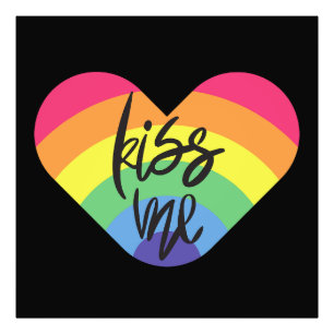 Pride, kyss mig, kärlek är rättvist. fototryck