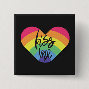 Pride, kyss mig, kärlek är rättvist. knapp