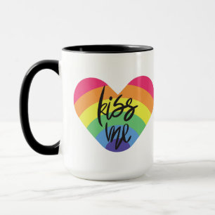 Pride, kyss mig, kärlek är rättvist. mugg