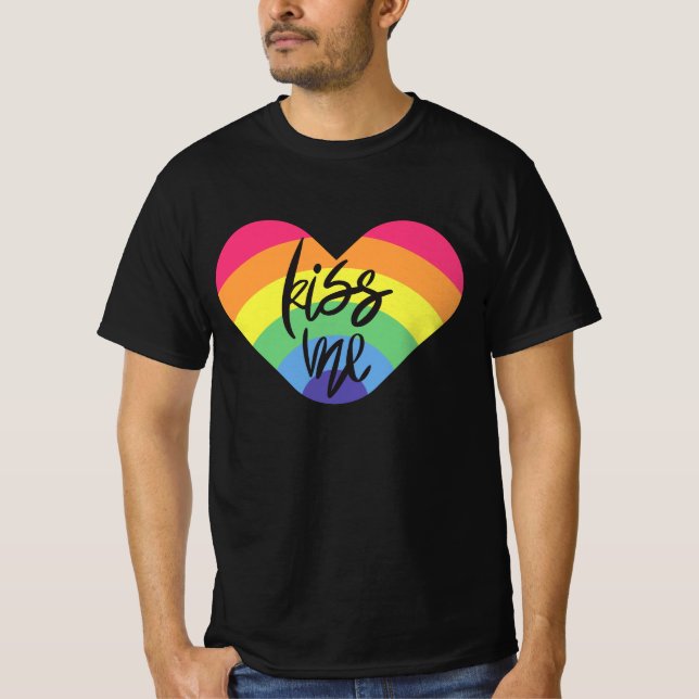 Pride, kyss mig, kärlek är rättvist. t shirt (Framsida)