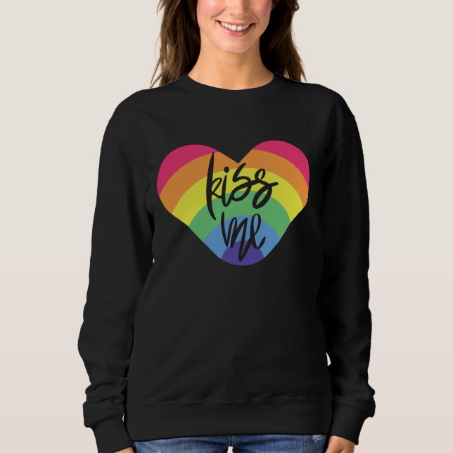 Pride, kyss mig, kärlek är rättvist. t shirt (Framsida)