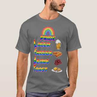 Pride Lager Greggs Beans Toast Rainbow Färg T Shirt